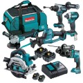 Makita DLX6125TX1 - 18V 5.0Ah Cordless Brushless 6 Piece Combo Kit